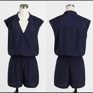 J. Crew Navy Sleeveless Romper
